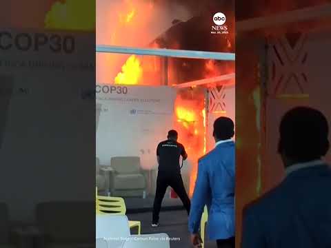 Fire breaks out at U.N. climate event in Brazil