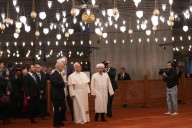 Pope visits Istanbul’s Blue Mosque without praying as he focuses on unifying Christians