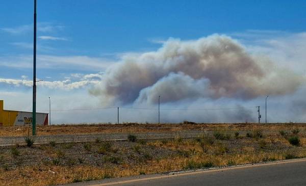 Caída de rayos desató dos incendios en campos cercanos a Trelew