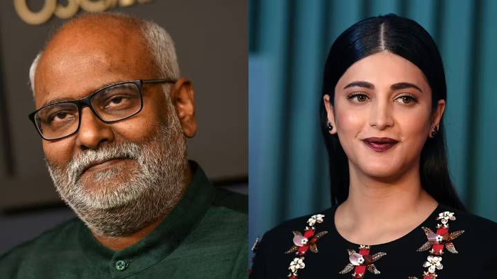 Shruti Haasan moved as MM Keeravaani plays Kamal Haasan classic during ‘GlobeTrotter’ recording