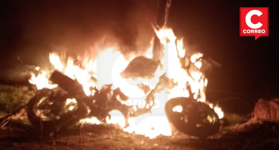 Bronca por ingreso a cementerio termina con moto quemada y dos detenidos en Huancayo