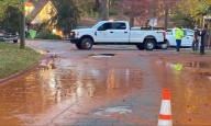 Se rompió una tubería principal en Raleigh y colapsa una zona de la ciudad