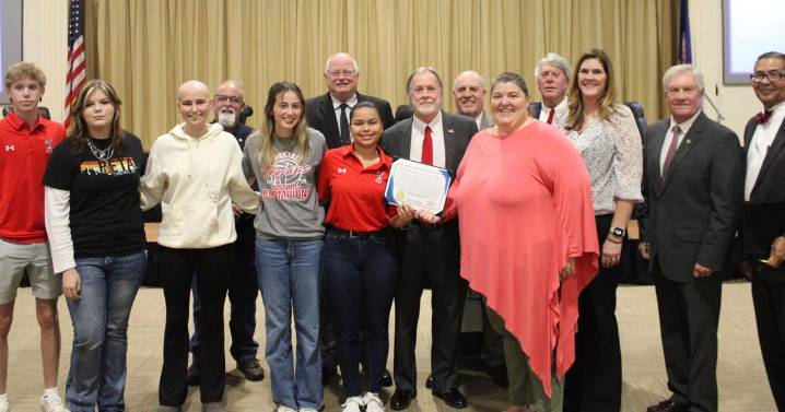 Pittsylvania County supervisors honor Tunstall Beta Club