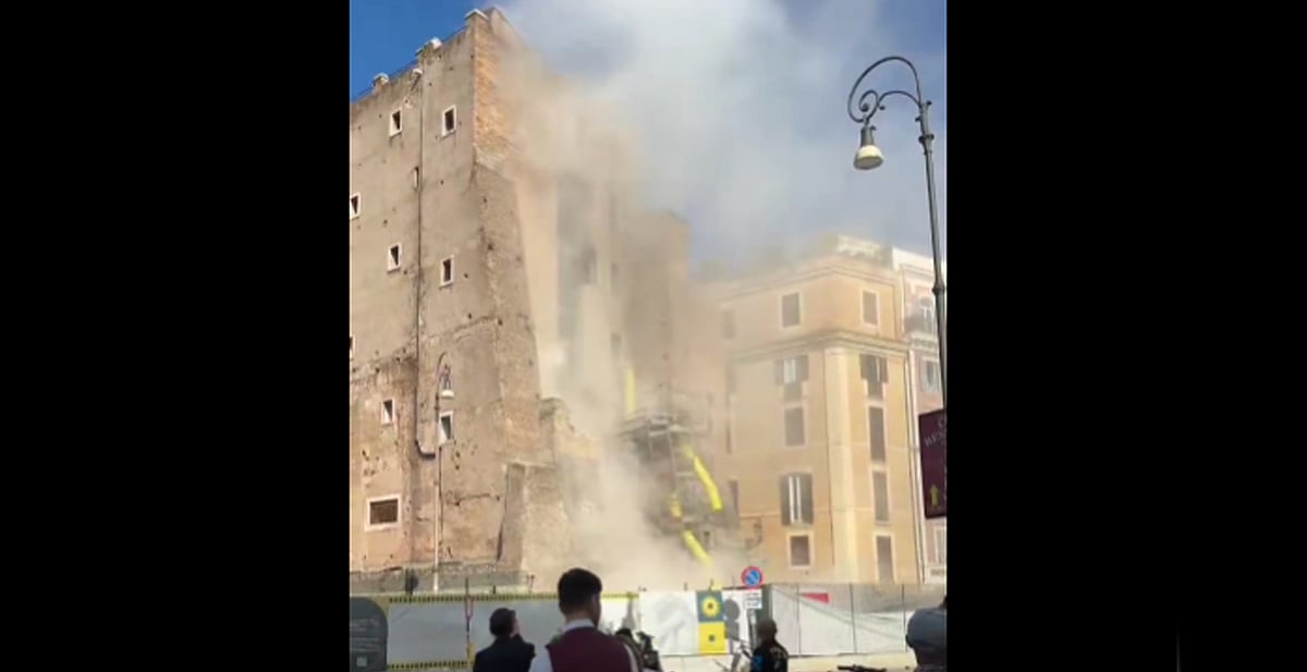Colapsa torre medieval en Roma; hay trabajadores heridos