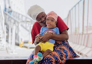 Baby with large tumor on neck gets life-saving surgery to remove it