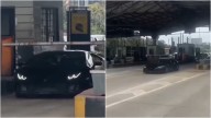 Lamborghini bypasses toll booth. Video makes Internet say money can't buy class