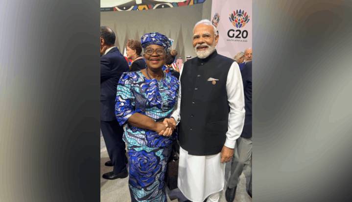 PM Modi Meets WTO Director-General Ngozi Okonjo