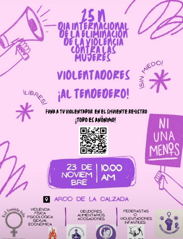 Red Feminista convoca a tendedero de denuncias para el 25N
