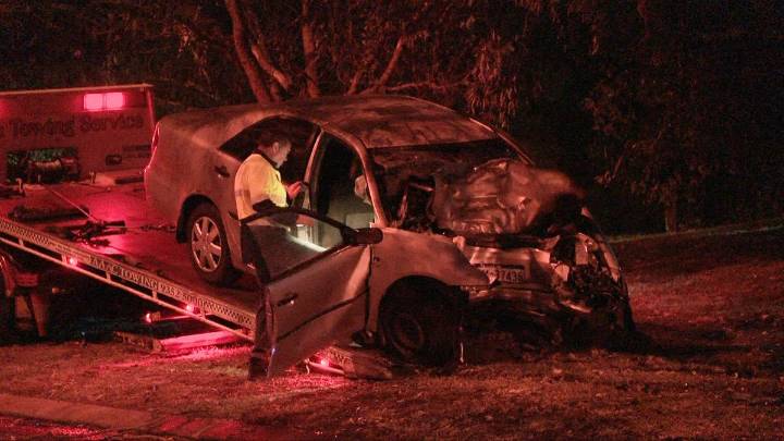 Herdsman crash: Driver seriously injured after car hits tree, bursts into flames on Jon Sanders Drive