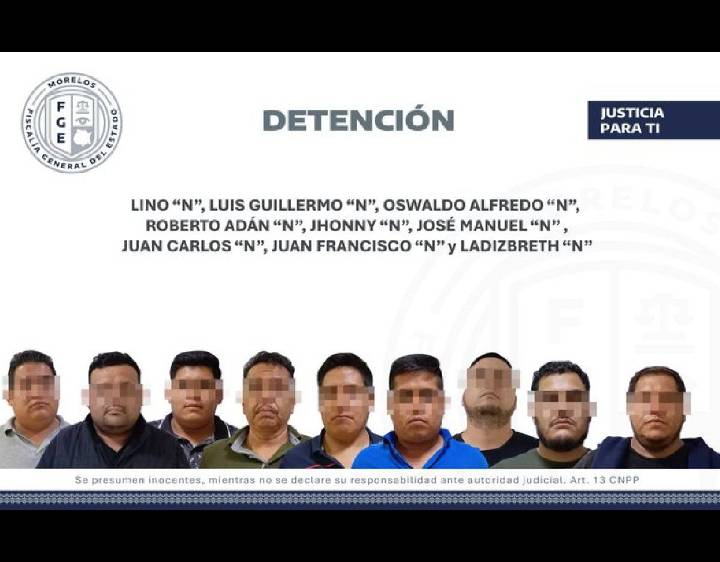 Detienen a nueve personas en funeraria situada frente a la Fiscalía de Morelos