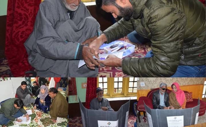 Home Voting begins in 27–AC Budgam for Elderly, PwD Electors