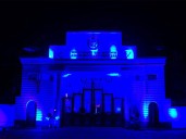 Assam Police headquarters lit in blue