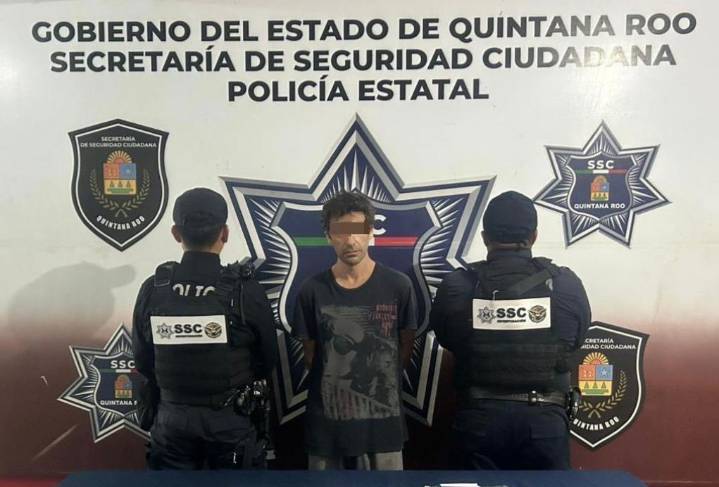 Detienen a sujeto por narcomenudeo en la Supermanzana 256 de Cancún