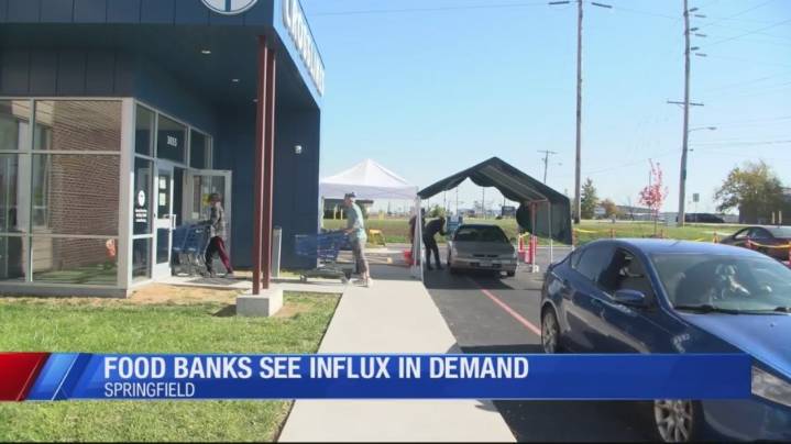 Springfield food pantries see influx in demand Monday morning