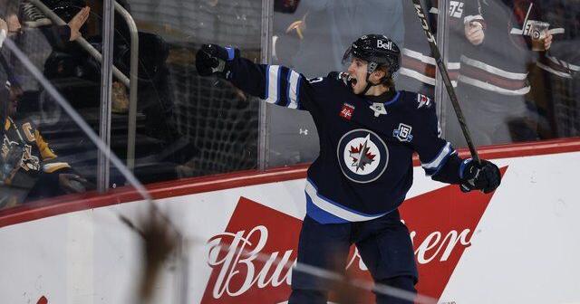 Lambert thrilled to score first NHL goal in Jets 5