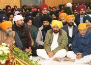 CM Bhagwant Mann and Arvind Kejriwal Join Sangat in Kirtan Darbar at Srinagar