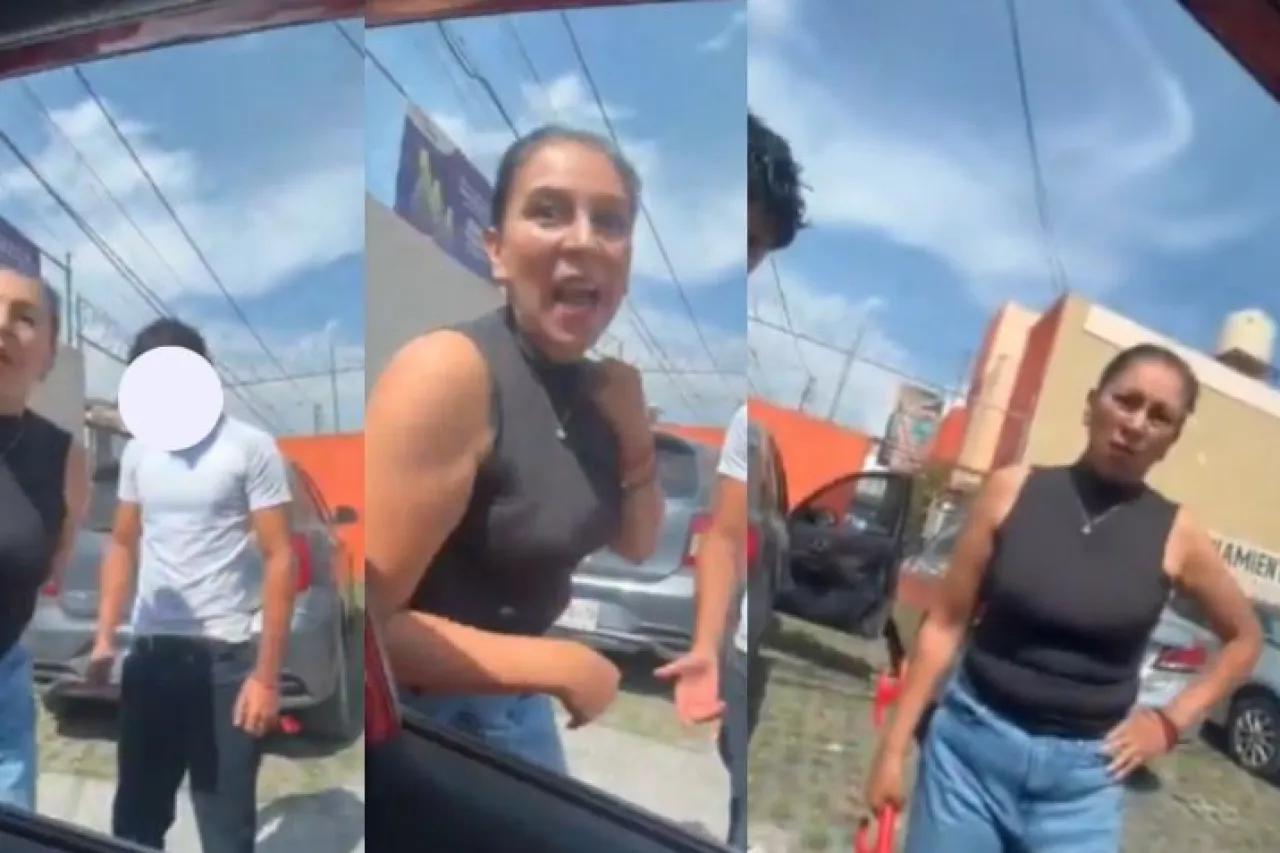 Video: Madre e hijo golpean un auto tras pelea por estacionamiento