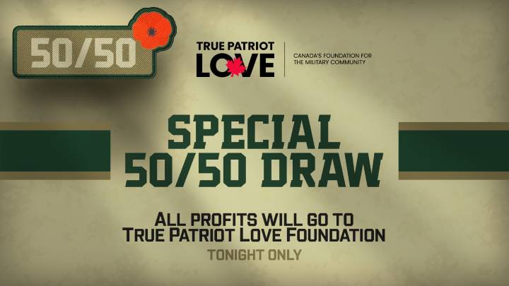 Tuesday’s 50/50 raffle to benefit True Patriot Love Foundation