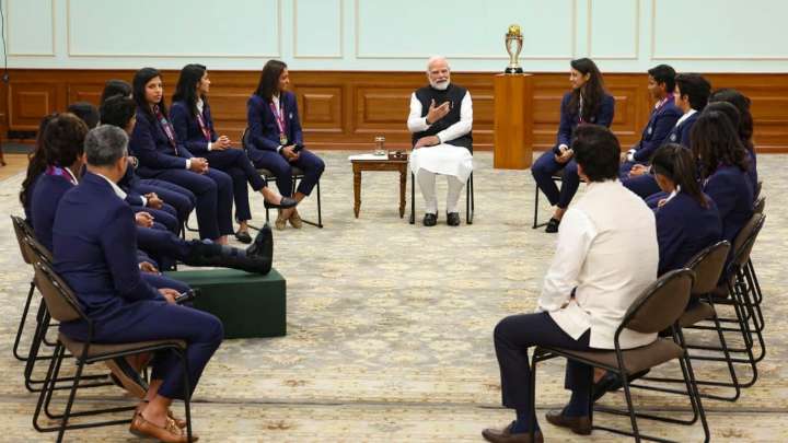 Harleen Deol asks PM Modi his skincare routine, has team in splits