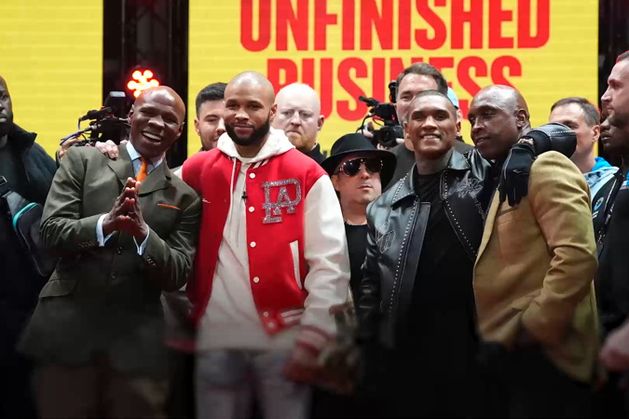 Chris Eubank Jr and Conor Benn upstaged by their famous fathers at media event