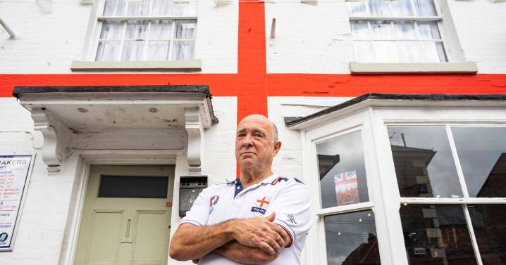 Pub landlord defends huge St George Cross after complaint it looks like 'National Front HQ'