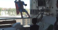 Superheroes surprise kids in pediatric ICU