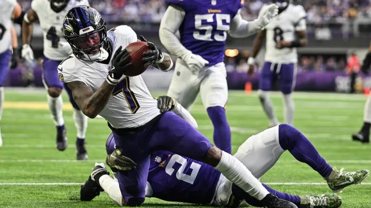 Ravens' John Harbaugh has hilarious response to hip-drop tackle on Rashod Bateman