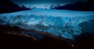 El Glaciar Perito Moreno a la luz de la luna