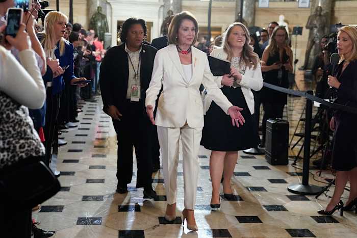Pelosi-isms: In showing how to 'throw a punch -- for the children,' she leaves a linguistic legacy