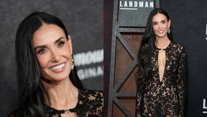 Demi Moore Goes Sheer in Bold Gucci Dress for 'Landman' Premiere