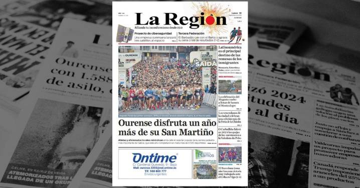 La portada de La Región de este lunes, 10 de noviembre
