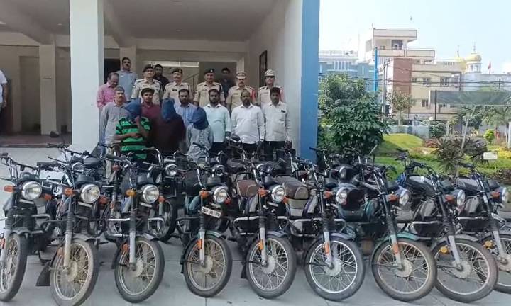 Amberpet Police Arrest Three for Series of Two-Wheeler Thefts; 19 Vehicles Recovered