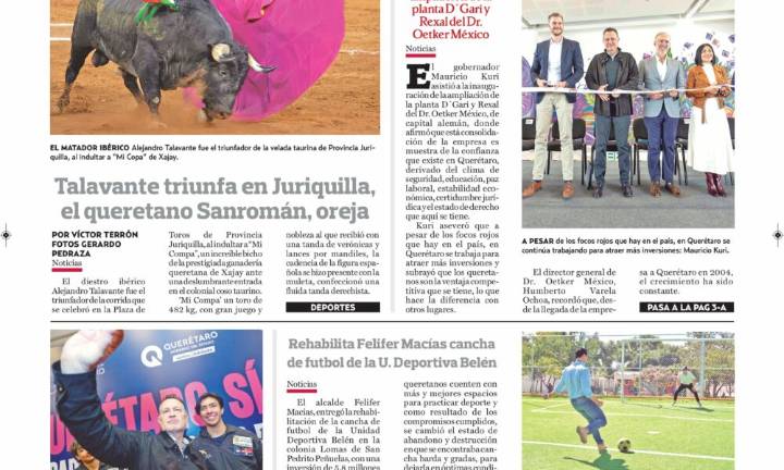 ¡Conoce la Portada de Hoy!