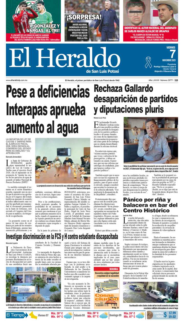 Edición impresa 07 de noviembre de 2025
