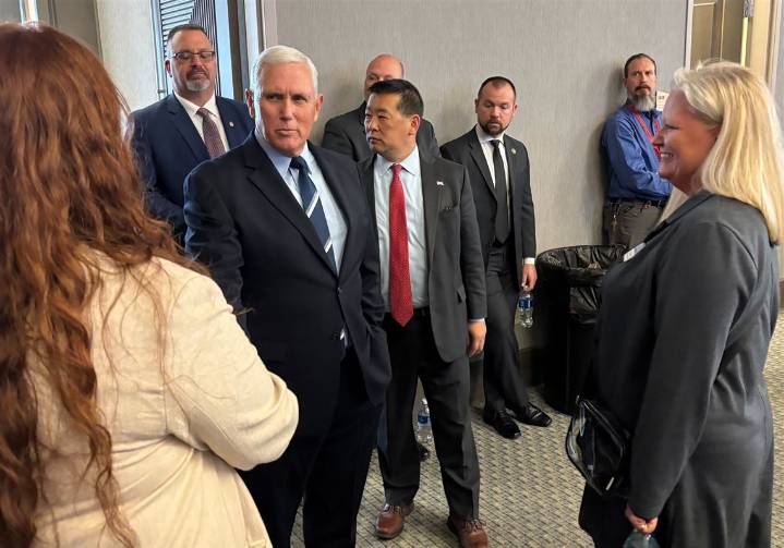 Speaking at Duquesne University, Mike Pence says faith, constitution can help combat polarization