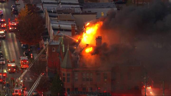 3-alarm fire at historic building in Hampden is contained, Baltimore City fire spokesperson says