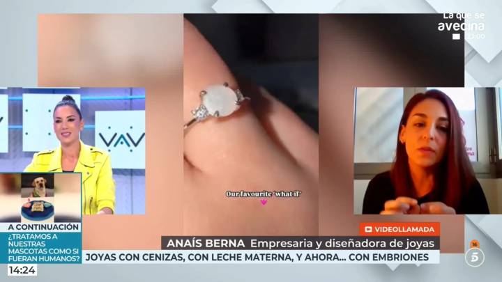 Patricia Pardo se interesa en directo por una joya hecha de leche materna: "Aún estoy a tiempo"