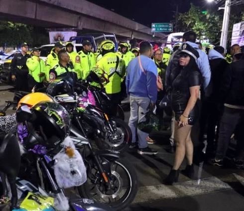 Más de 400 motocicletas remitidas durante la “Mega Rodada del Terror 2025” en la Ciudad de México.