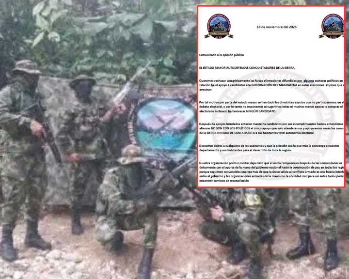 Conquistadores de la Sierra niegan respaldo a campaña de Rafael Noya y asegura que no intervendrá en las elecciones atípicas del Magdalena