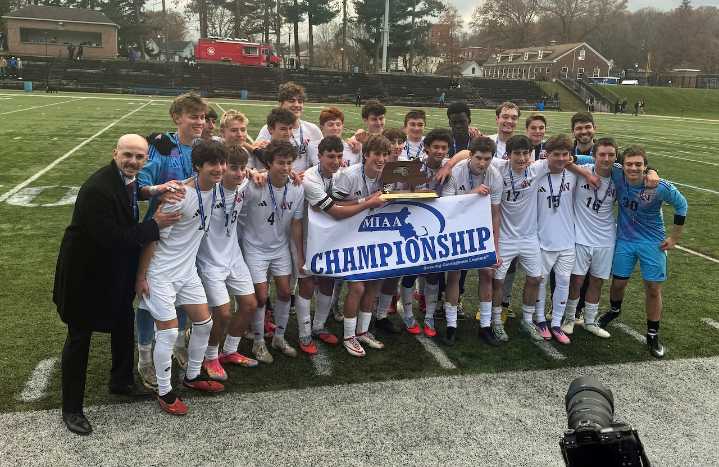 Natick boys soccer wins first state title, beats St. John’s in D