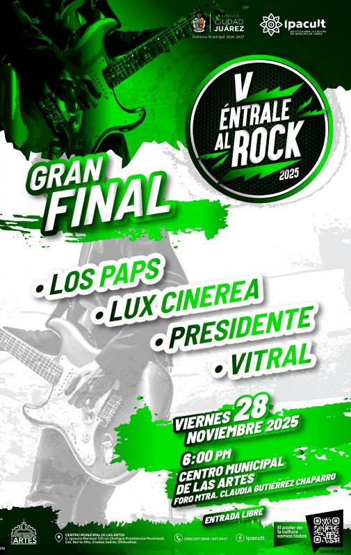 IPACULT invita a la gran final de “Éntrale al Rock 2025”