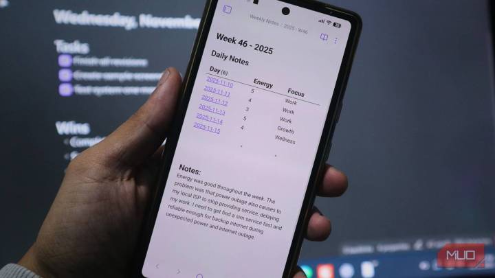 I created one Obsidian template that organizes my entire life