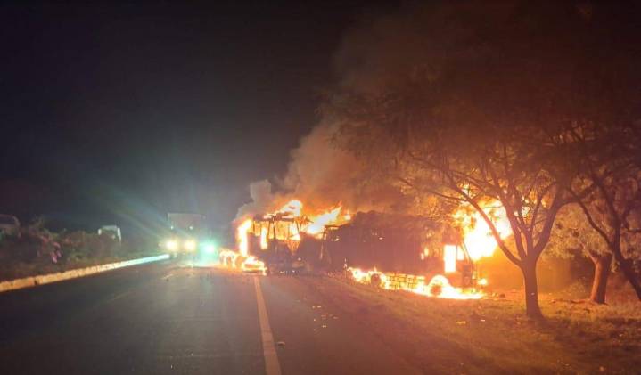 Hyderabad: Truck catches fire on NH-44 near Shamshabad, traffic hit