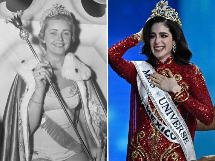 Photos show how the winning gowns from the Miss Universe pageant have changed through the years