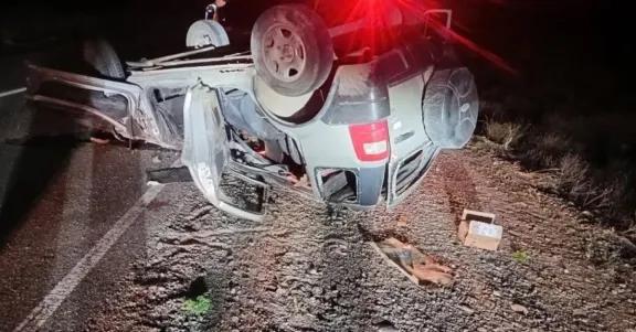 Dos personas heridas tras un vuelco en la Ruta 237, cerca de Piedra del Águila