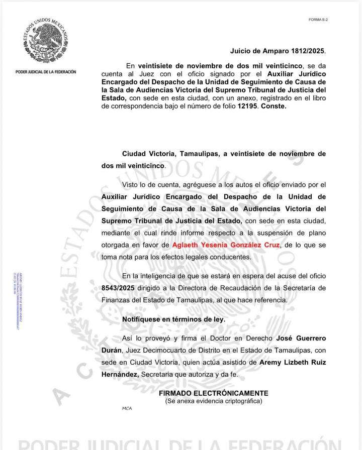 Juez federal cancela multa impuesta por “juzgadora del bienestar”