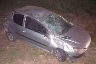 Conductor despistó y volcó con su auto en la ruta ex 131
