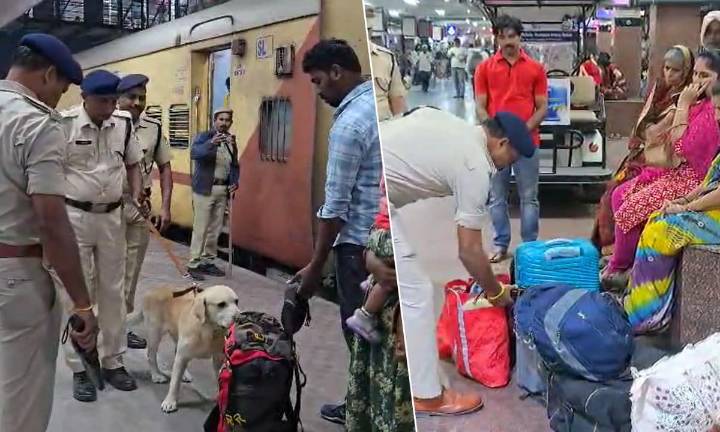 High Alert in Hyderabad: Dog Squad, RPF Teams Conduct Security Sweep at Kachiguda Railway Station