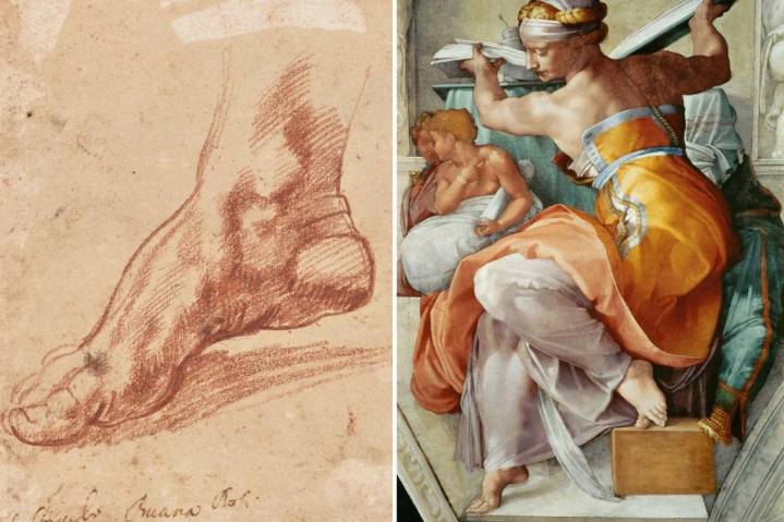 Michelangelo sketch of foot could sell for $2M at Christie's