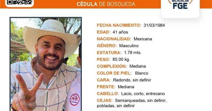 Alejandro Correa Gómez, exalcalde de Zinapécuaro, es reportado como desaparecido